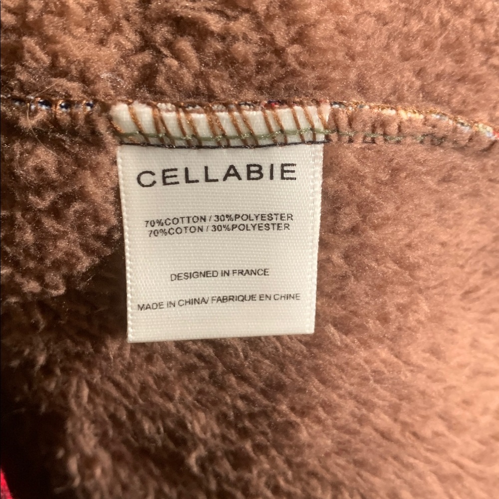 Cellabie Womens Fleece Lined Patchwork Floral Hooded Jacket Blue S Boho Casual - Picture 5 of 6